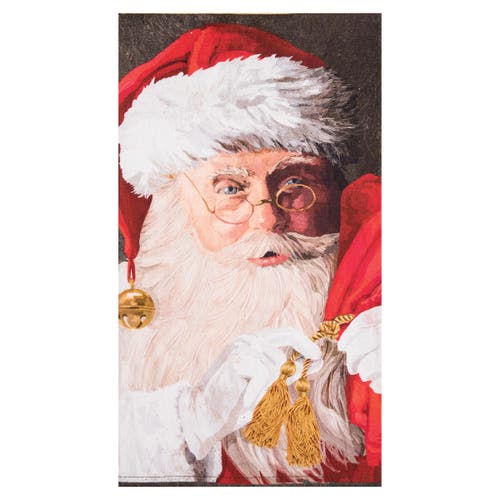 C & F Home C&f Home 27" X 18" Printed Santa Claus & Toys Christmas Holiday Machine Washable Cotton Kitchen Dish In Red
