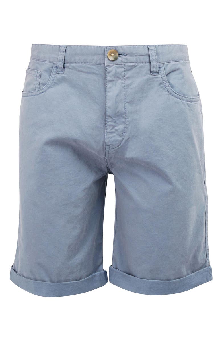 Barbour Overdyed Five Pocket Stretch Twill Shorts, Alternate, color, Washed Blue
