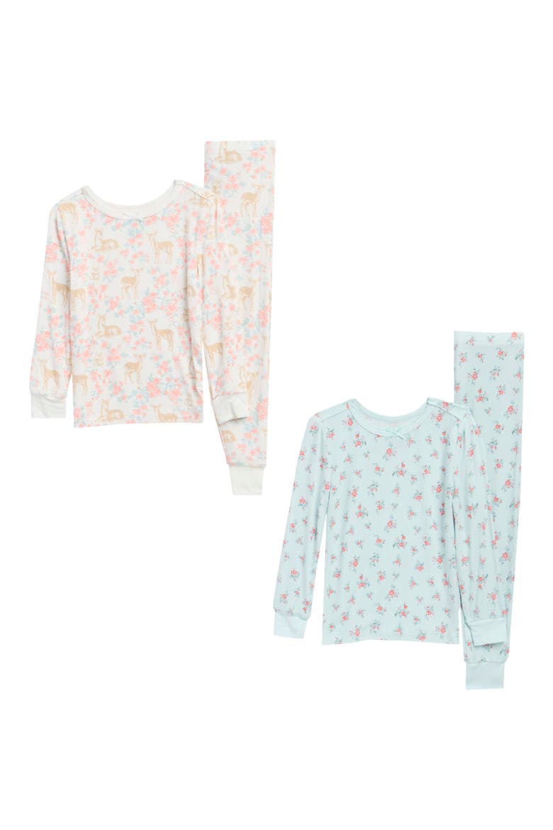 Kids' 4-Piece Pajamas, Main, color, MULTI