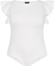 City Chic Daphne Ruffle Sleeve Bodysuit