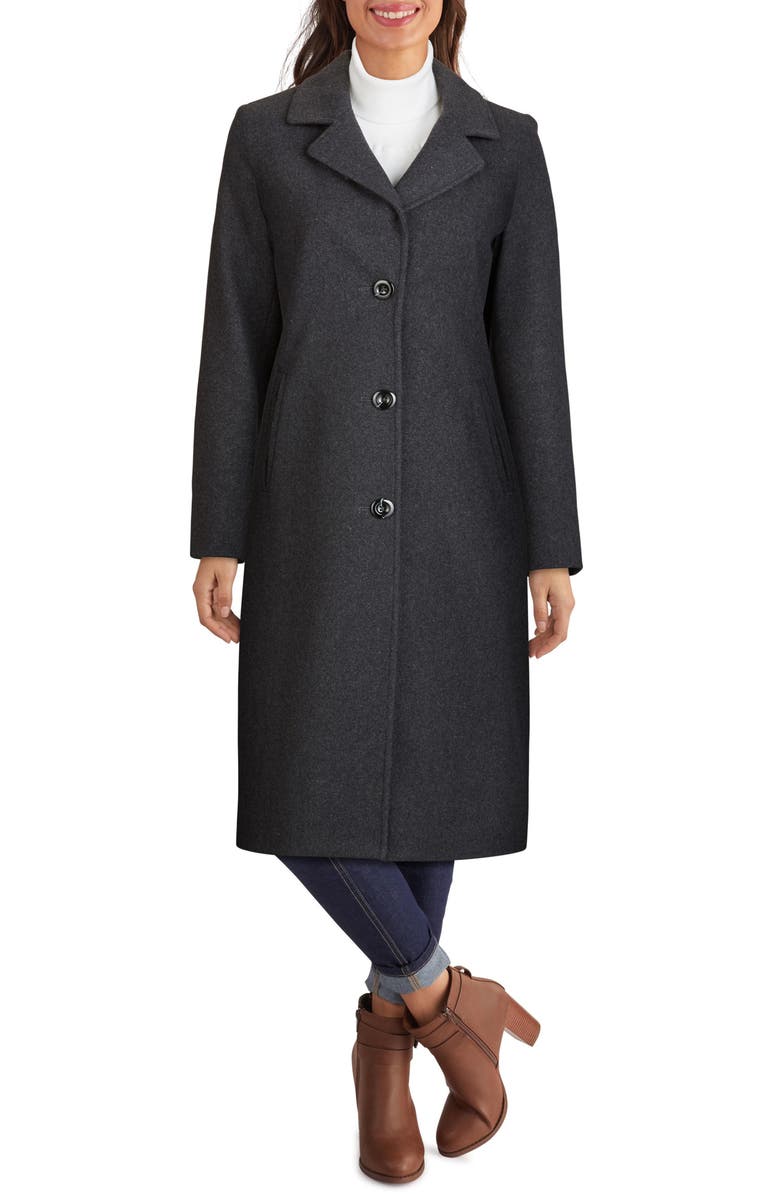 Kenneth Cole New York Wool Blend Long Coat, Main, color, 