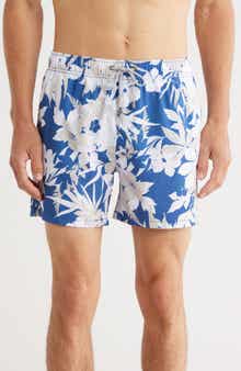 Vintage Summer Poolside Stretch Volley Swim Trunks