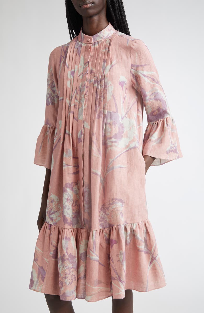 Erdem Floral Print Faille Sheath Dress, Alternate, color, 