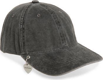 Acne Studios Heart Charm Cotton Twill Baseball Cap | Nordstrom