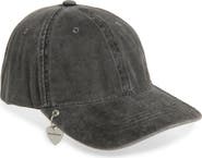 Acne Studios Heart Charm Cotton Twill Baseball Cap