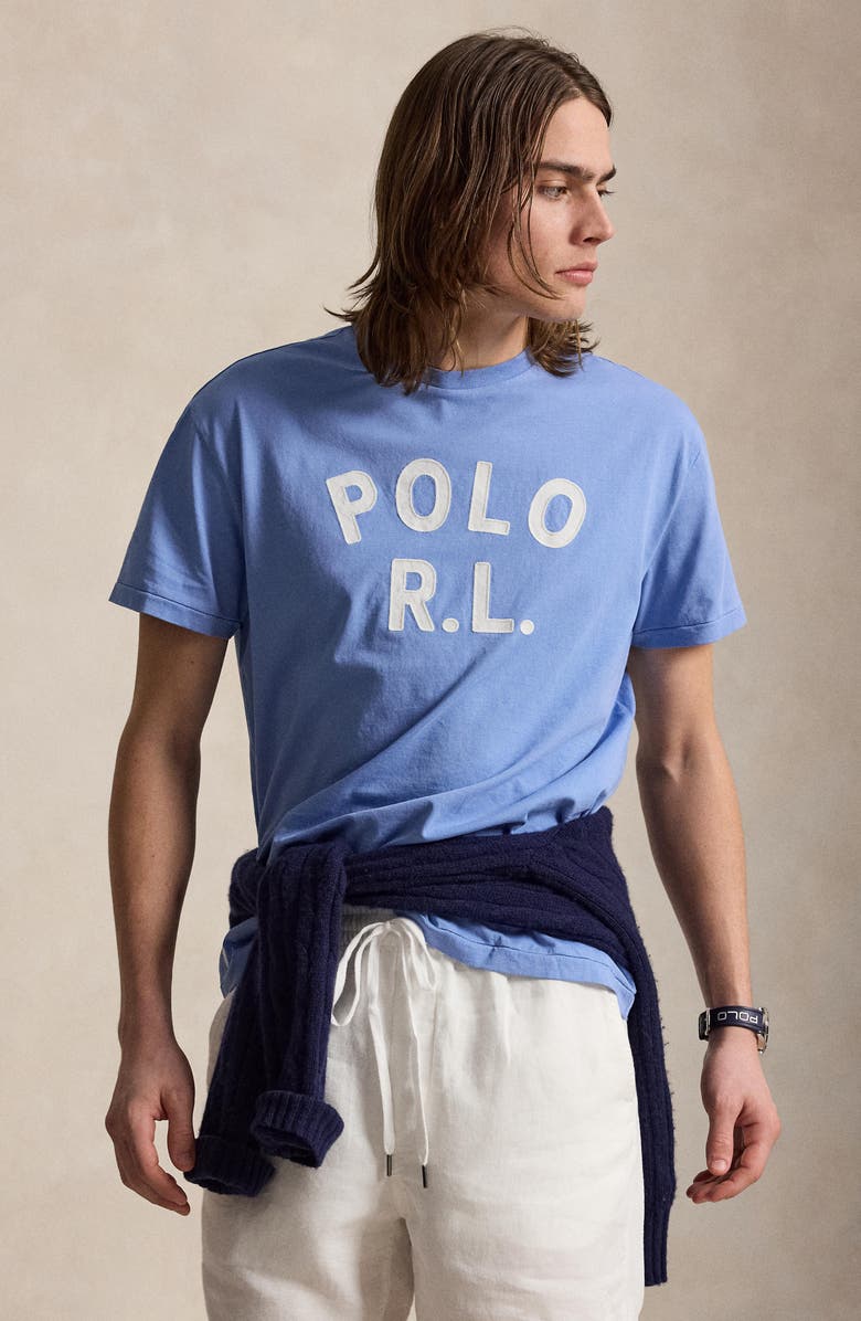 Polo Ralph Lauren Classic Fit Logo Graphic T-Shirt, Alternate, color, Bristol Blue