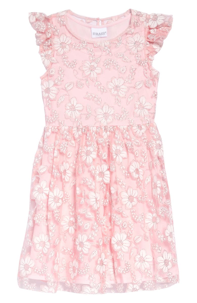 Frais Floral Overlay Fit & Flare Dress, Main, color, 