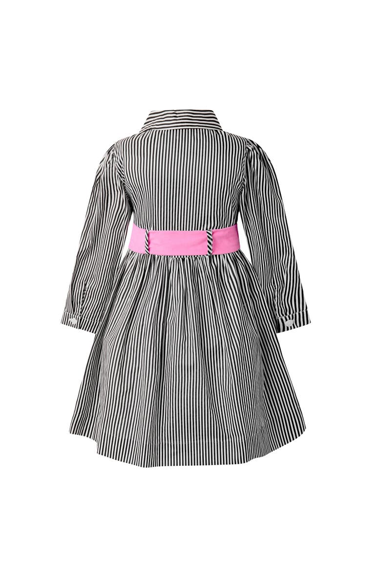 Rachel Riley Stripe Shirt Dress, Alternate, color, Black