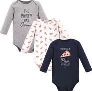Hudson Baby Cotton Long-Sleeve Bodysuits 3-Pack