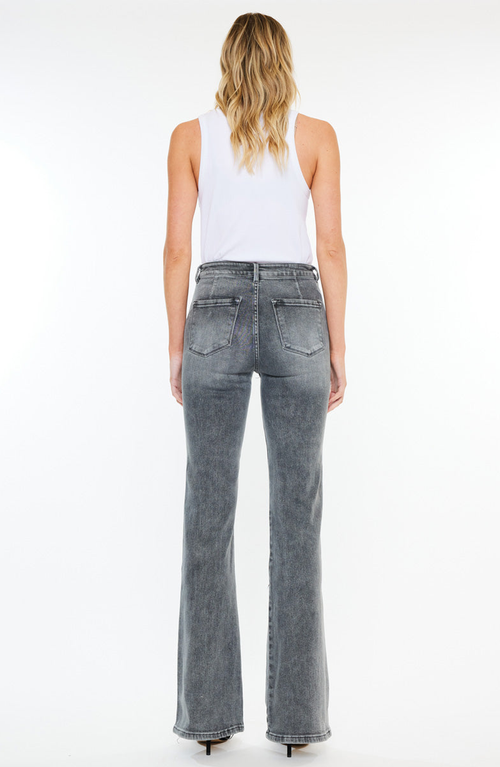 Kancan Misty Ultra High Rise Flare Jeans In Gray