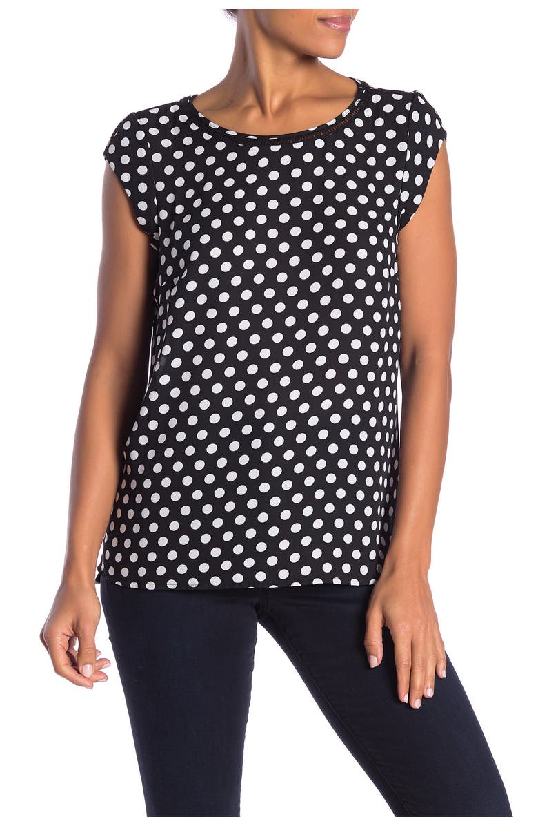 DR2 by Daniel Rainn Ladder Stitch Short Sleeve Blouse, Main, color,