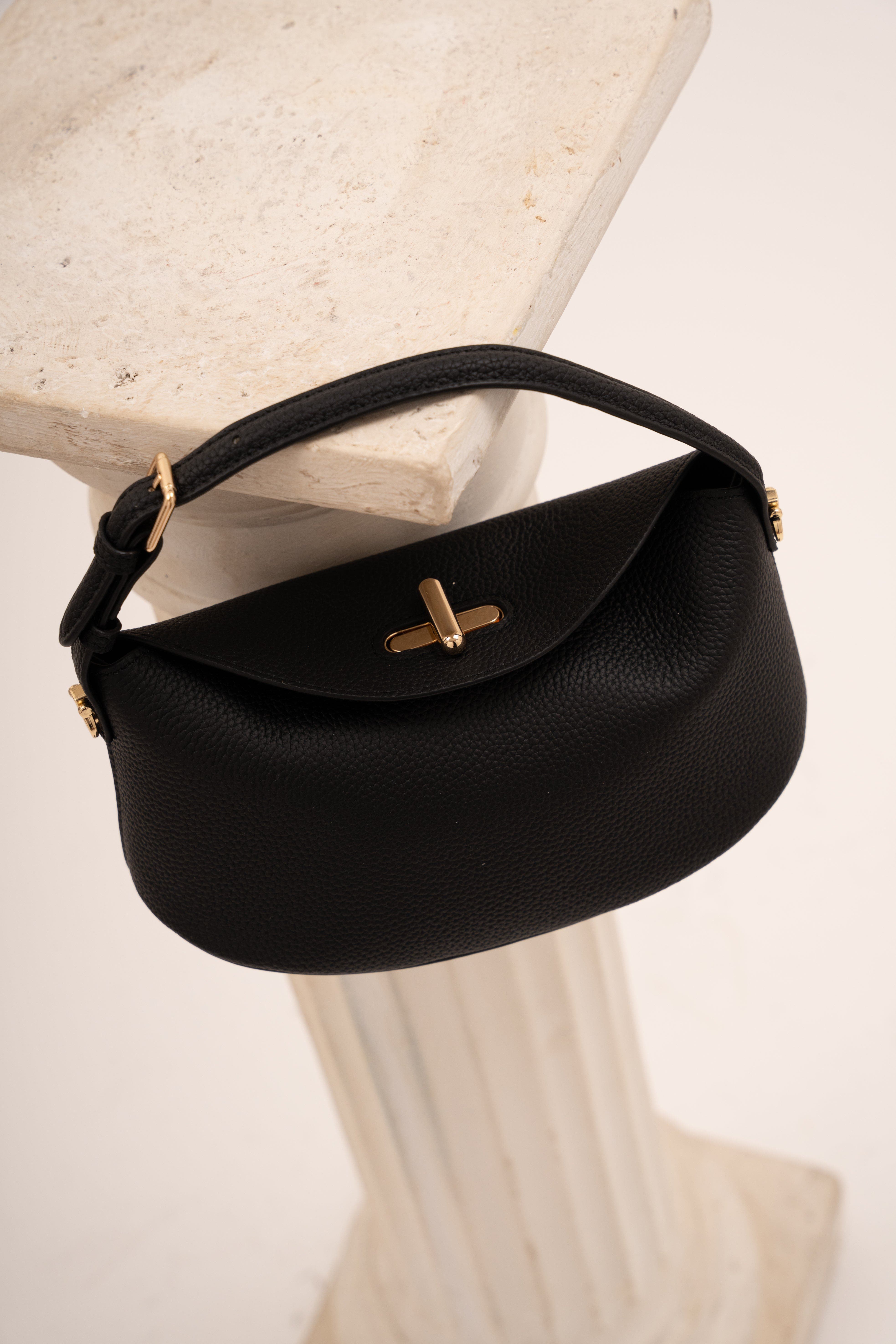Bob Oré Blue Collection Lune Handbag, Alternate, color, Black