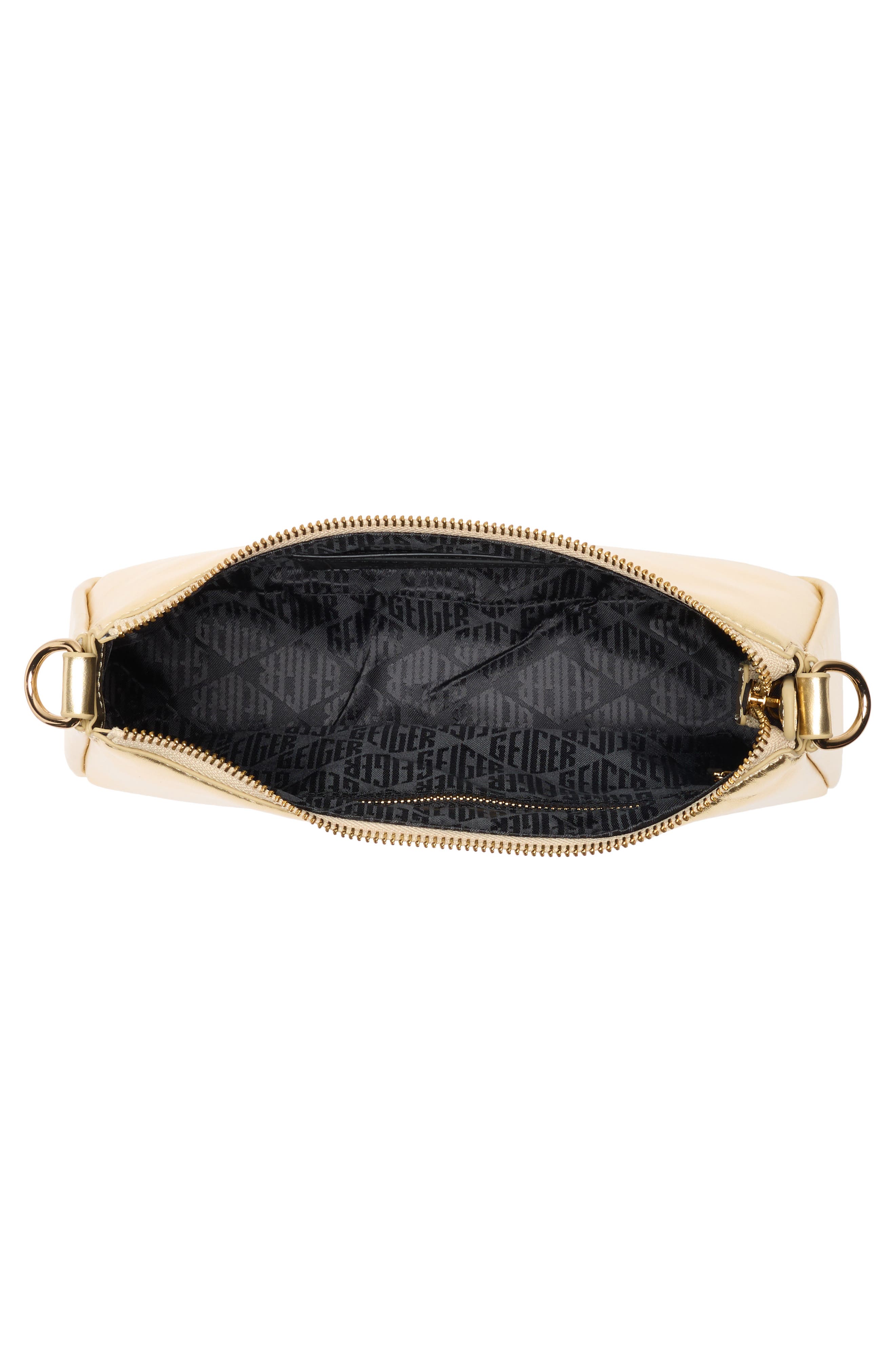 Kurt Geiger London Highgate Leather Shoulder Bag, Alternate, color, Gold