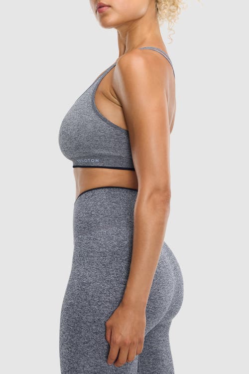 Peloton Seamless Melange Cami Bra In Blue