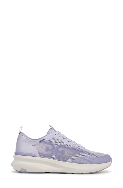 Sam Edelman Sarita Lace Up Performance Sneaker Lavender Fabric In Lavender