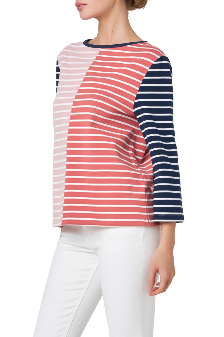 Stripe Colorblock Top, Alternate, color, PINK MULTI