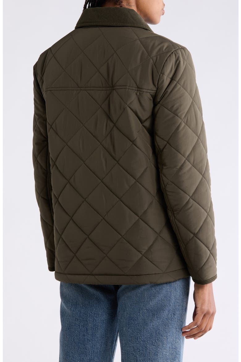 Boxy Diamond Quilted Jacket, Alternate, color, LODEN