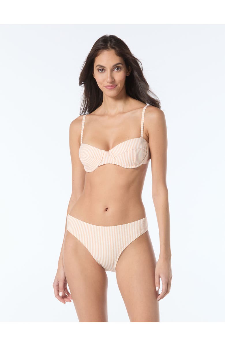 Kate Spade New York Seamed U-wire Bra Swim Top, Main, color, Light Cantaloupe