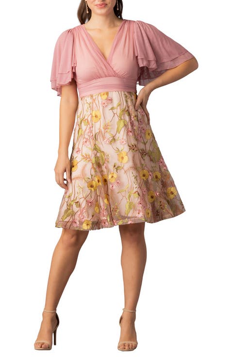 Lillian Embroidered Cocktail Dress