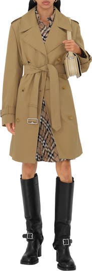 Burberry Mid-length Cotton Blend Trench Coat | Nordstrom
