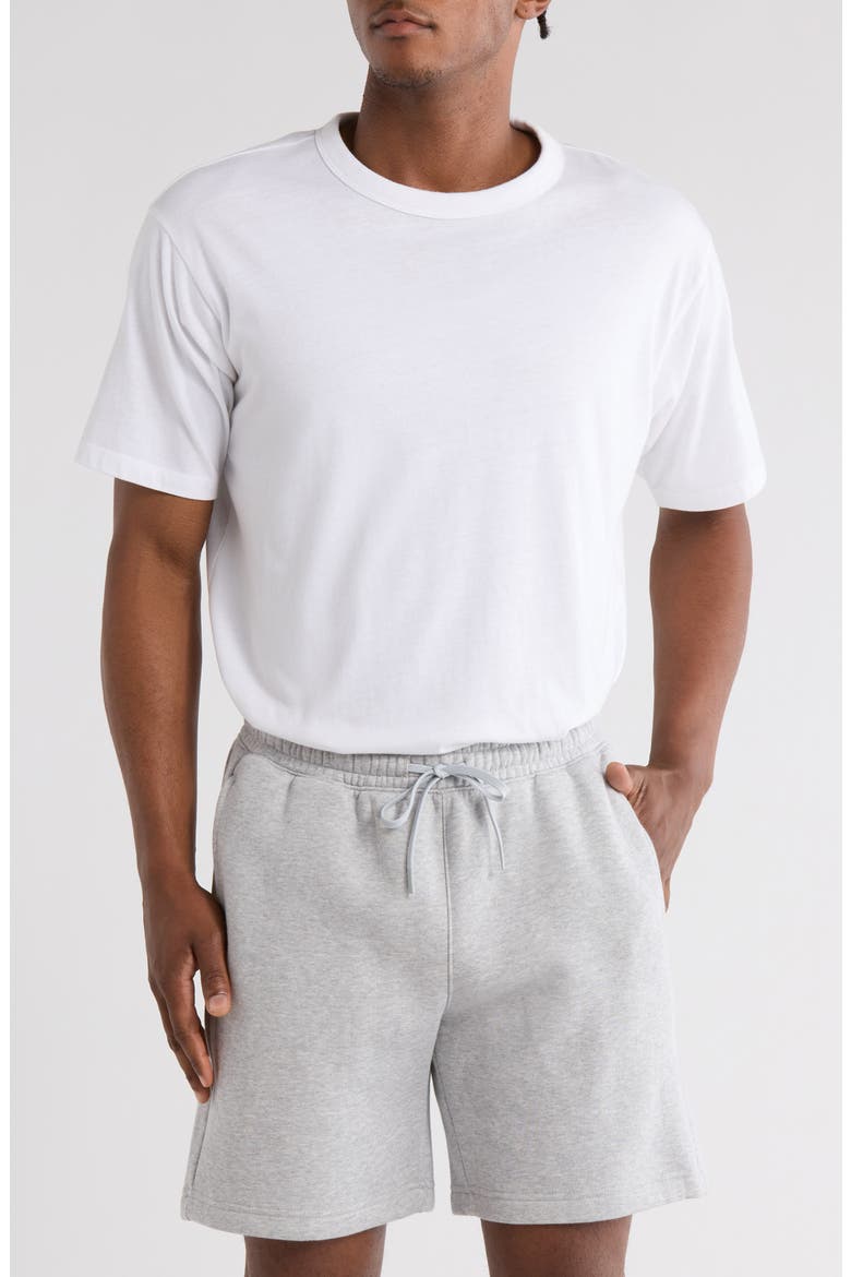 Freeform 7-Inch Fleece Shorts, Main, color, GREY SILK LIGHT HEATHER