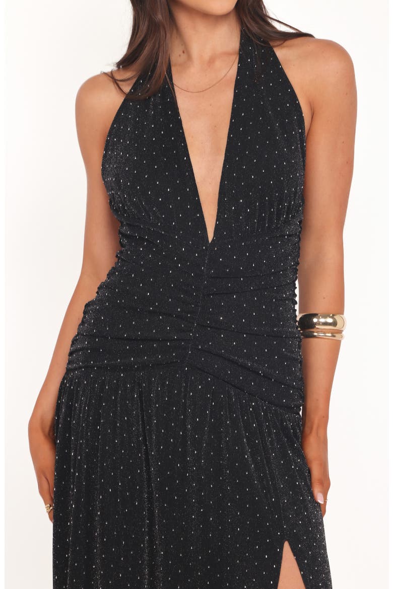 Lucas Maxi Halter Dress, Alternate, color, BLACK