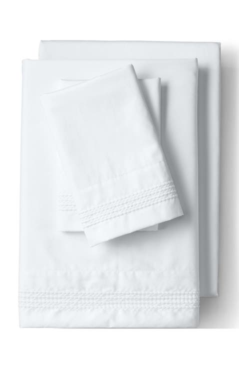 Supima Cotton No Iron Sateen Embroidered Pillowcases - 400 thread count