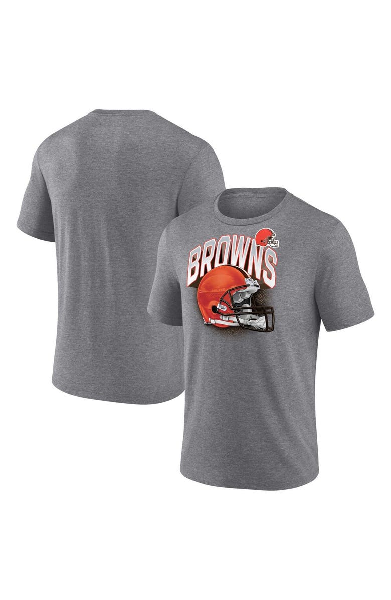 FANATICS Men's Fanatics Branded Heathered Gray Cleveland Browns End Around Tri-Blend T-Shirt, Main, color, Heather Gray