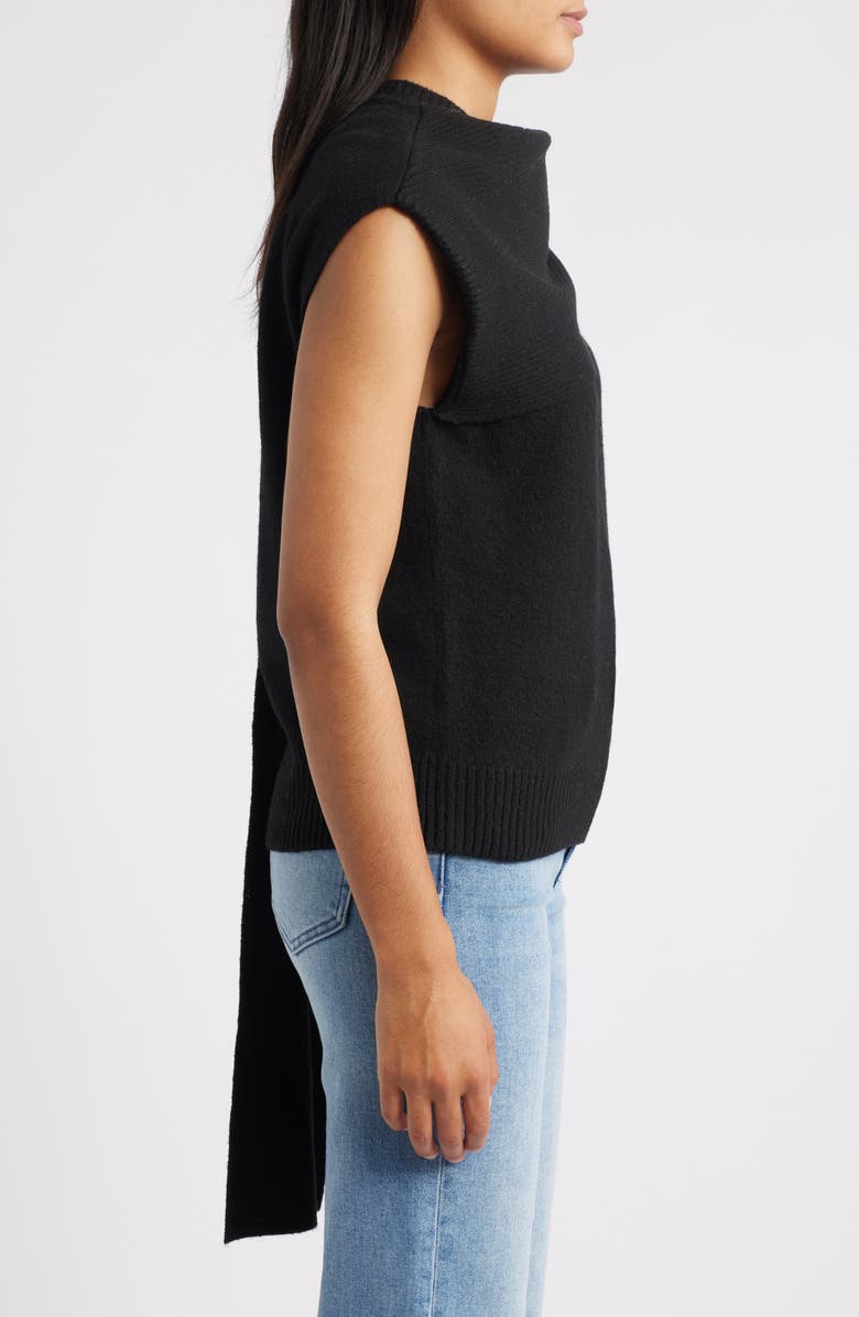 Wit & Wisdom Scarf Sweater, Alternate, color, Black