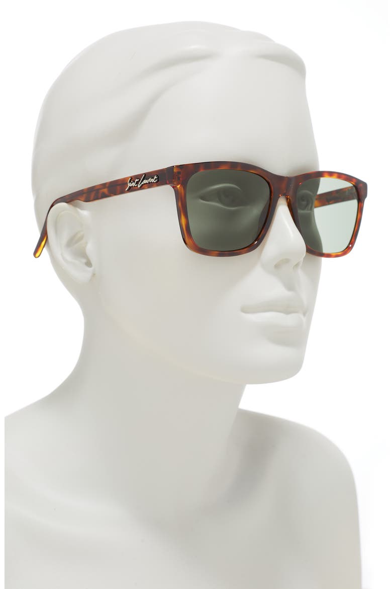 56mm Square Sunglasses, Alternate, color, HAVANA HAVANA GREEN/GRN