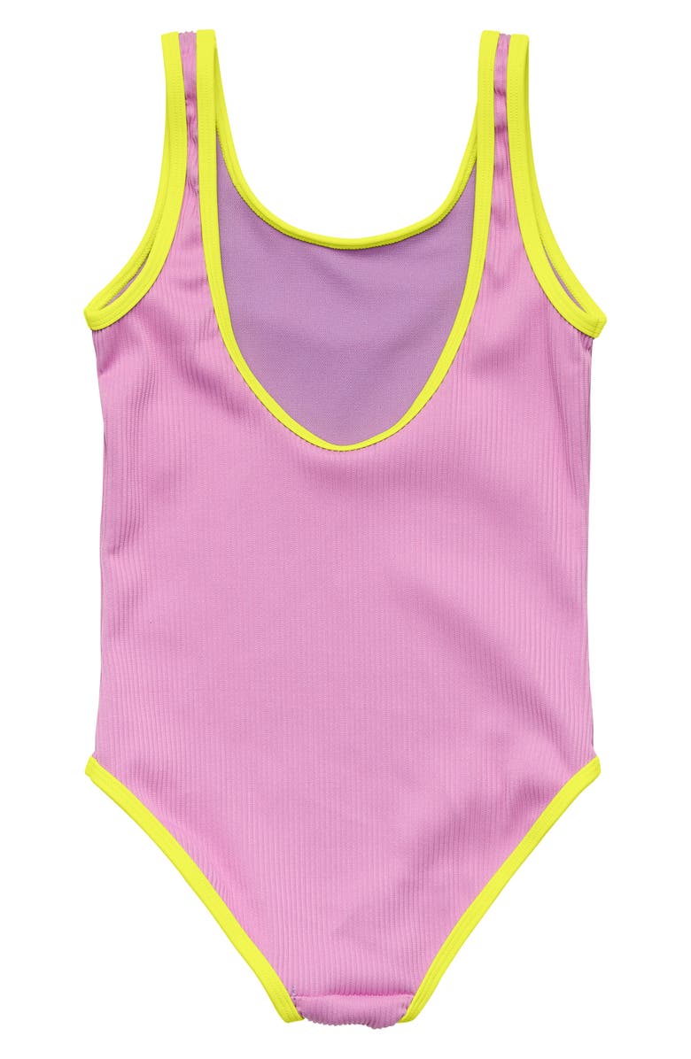 Snapper Rock Kids' Vacay Pop UPF 50+ One-Piece Swimsuit, Alternate, color, Lilac