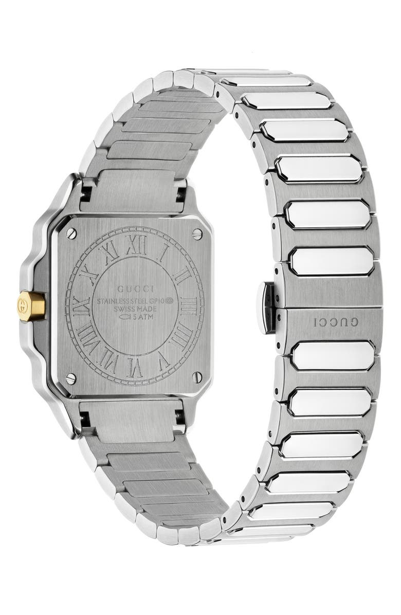 Gucci G-Flat Medium Bracelet Watch, 30mm, Alternate, color, Multi Silver/Gold