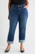 Wit & Wisdom Cuffed High Waist Straight Leg Jeans