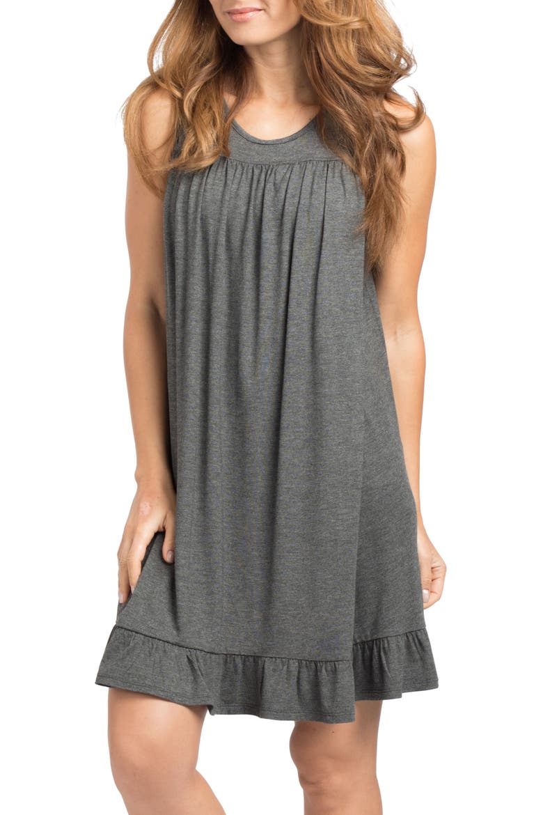 Paris Maternity/Nursing Nightgown, Main, color, GREY