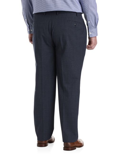 Michael Kors Big & Tall Textured Suit Pants In Blue