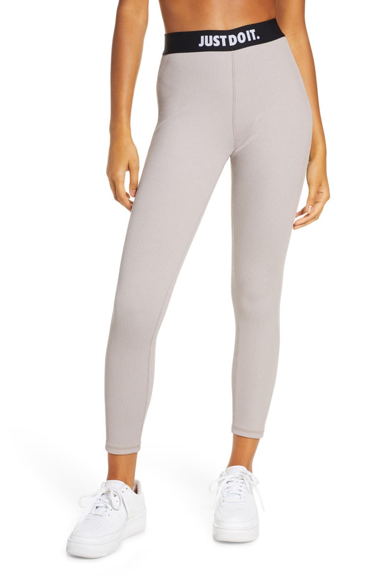 Sportswear Ribbed JDI Leggings, Main, color, PUMICE