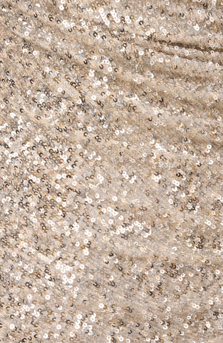 Aidan Mattox by Adrianna Papell Ruched Stretch Sequin Gown, Alternate, color, 