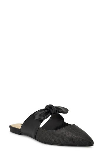 Nine West Bowin Pointed Toe Flat In Black
