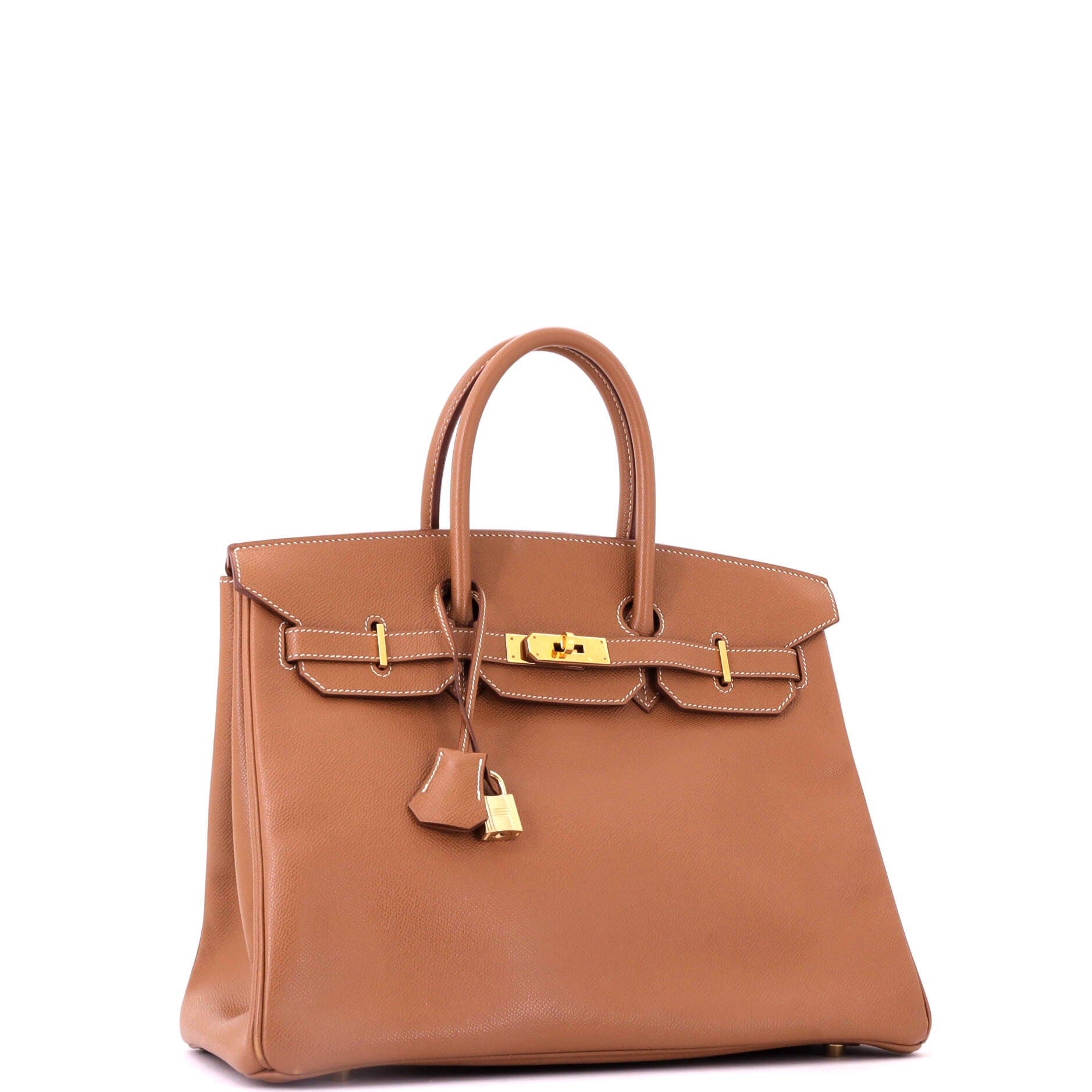 Birkin Handbag Brown Courchevel with Gold Hardware 35, Alternate, color, Metallic Gold