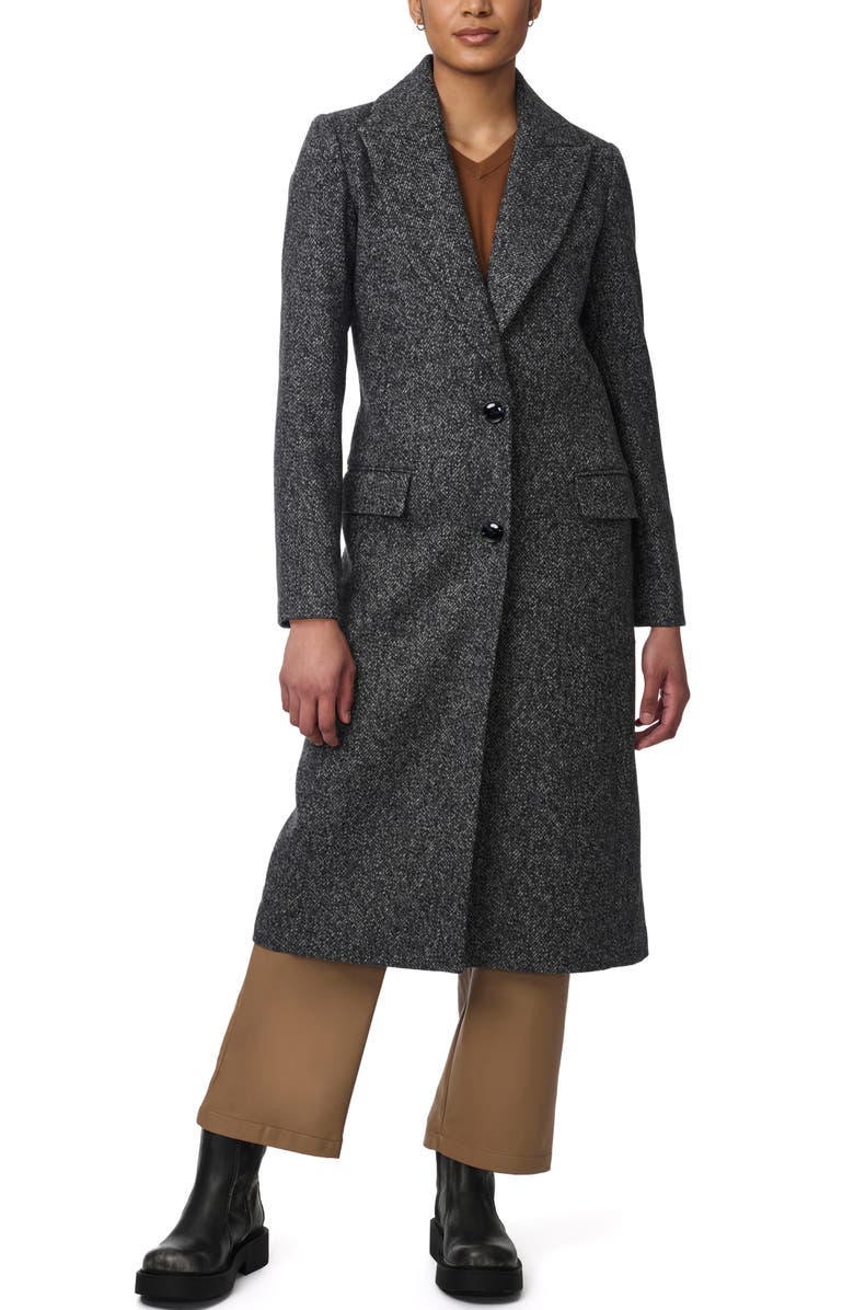 Bernardo Long Twill Coat, Main, color, Grey