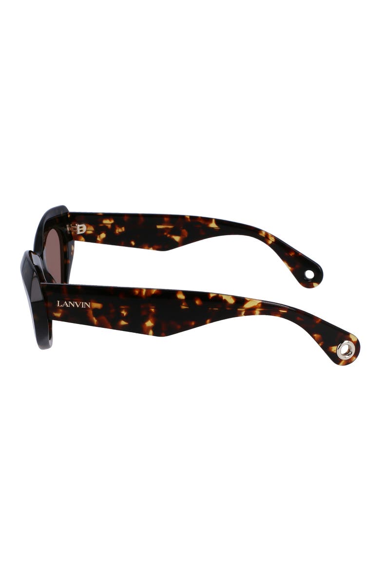 53mm Cat Eye Sunglasses, Alternate, color, DARK HAVANA