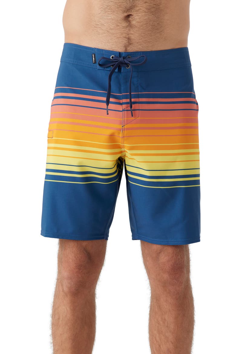 Hyperfreak Heat Stripe Swim Trunks, Main, color, INDIGO