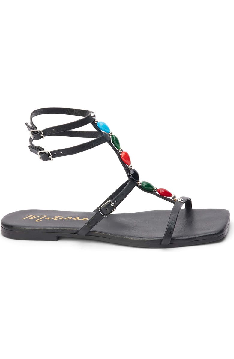 Matisse Verona Ankle Strap Sandal, Alternate, color, Black Leather