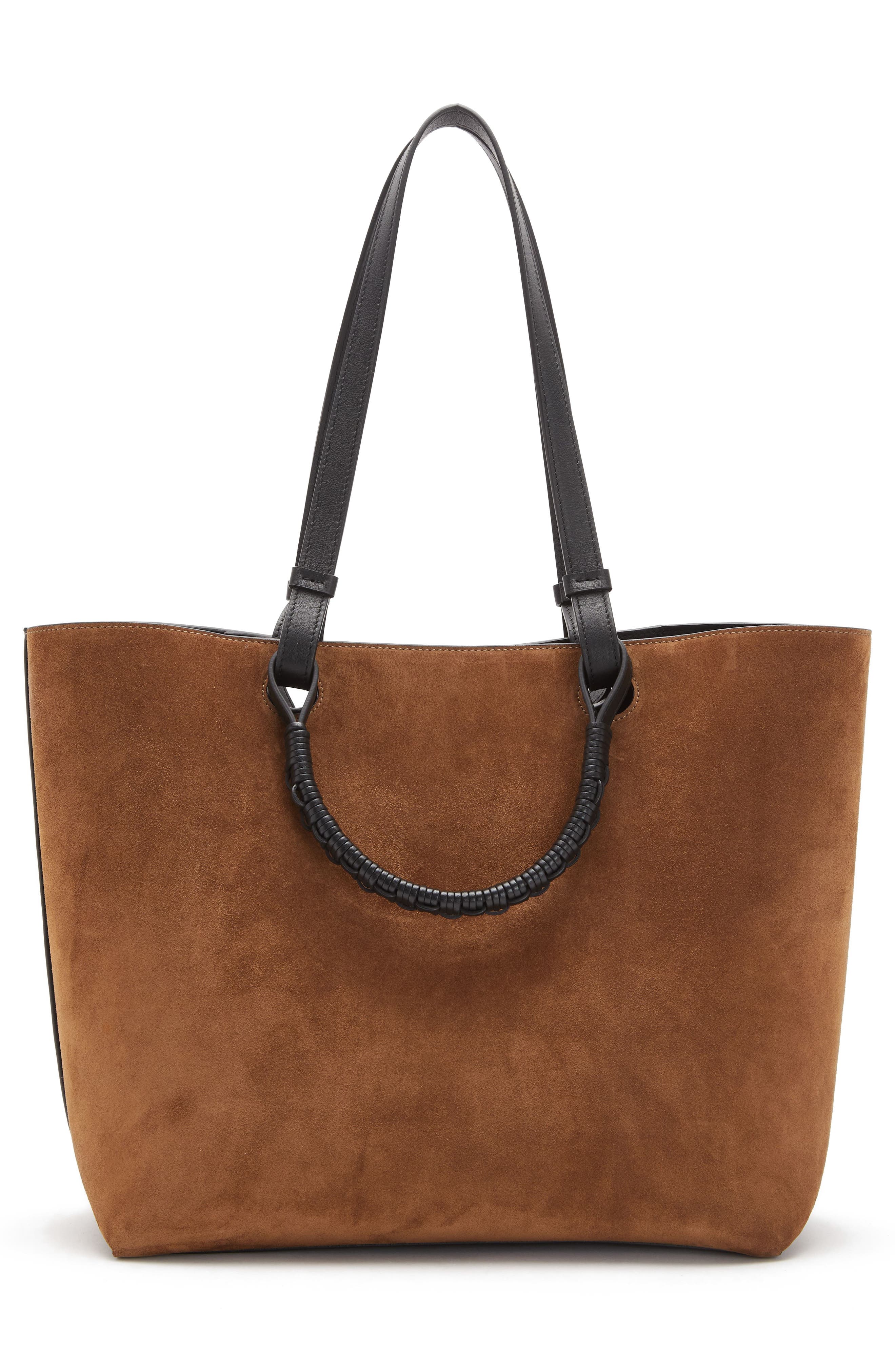 Loewe Anagram Suede Tote, Alternate, color, 