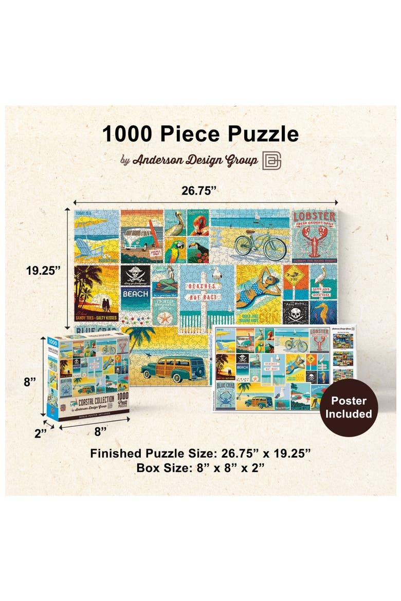 Coastal Collection 1000 Piece Puzzle, Alternate, color, Multicolor