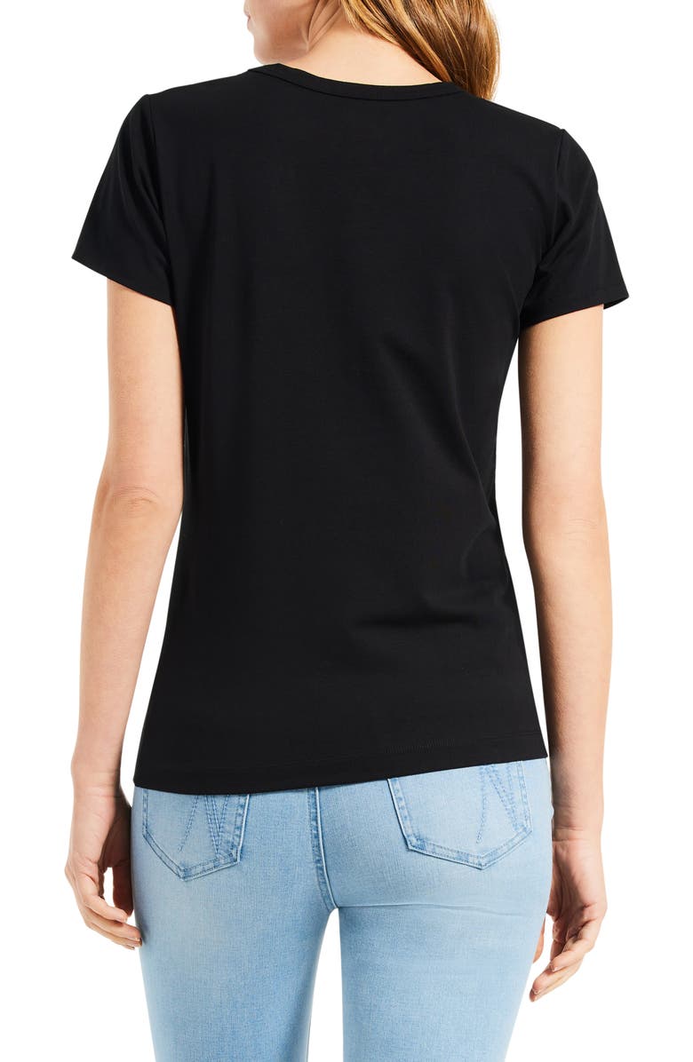 NIC+ZOE Perfect Crewneck T-Shirt, Alternate, color, Black Onyx