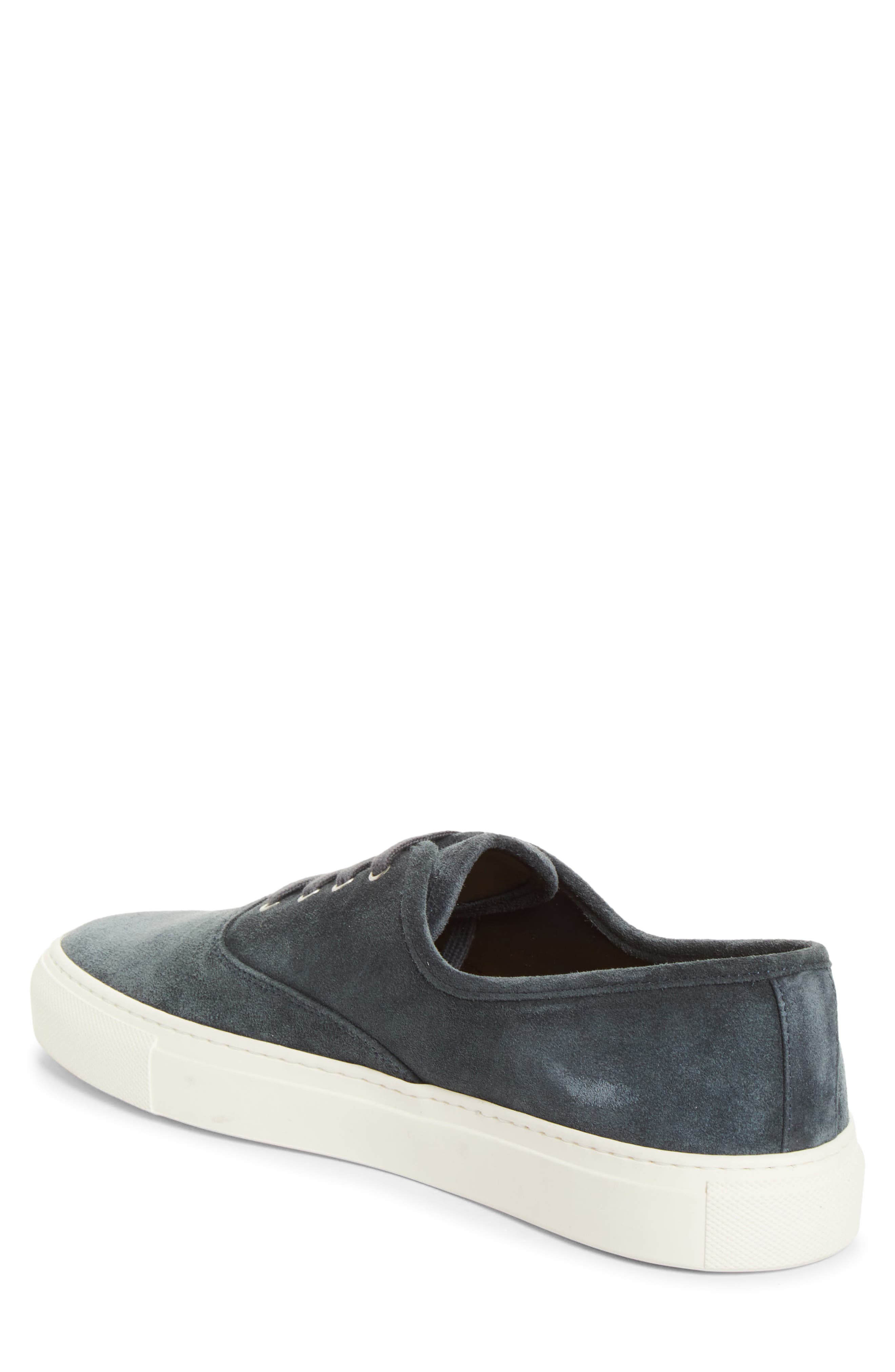 Four Hole Suede Sneaker, Alternate, color, NAVY
