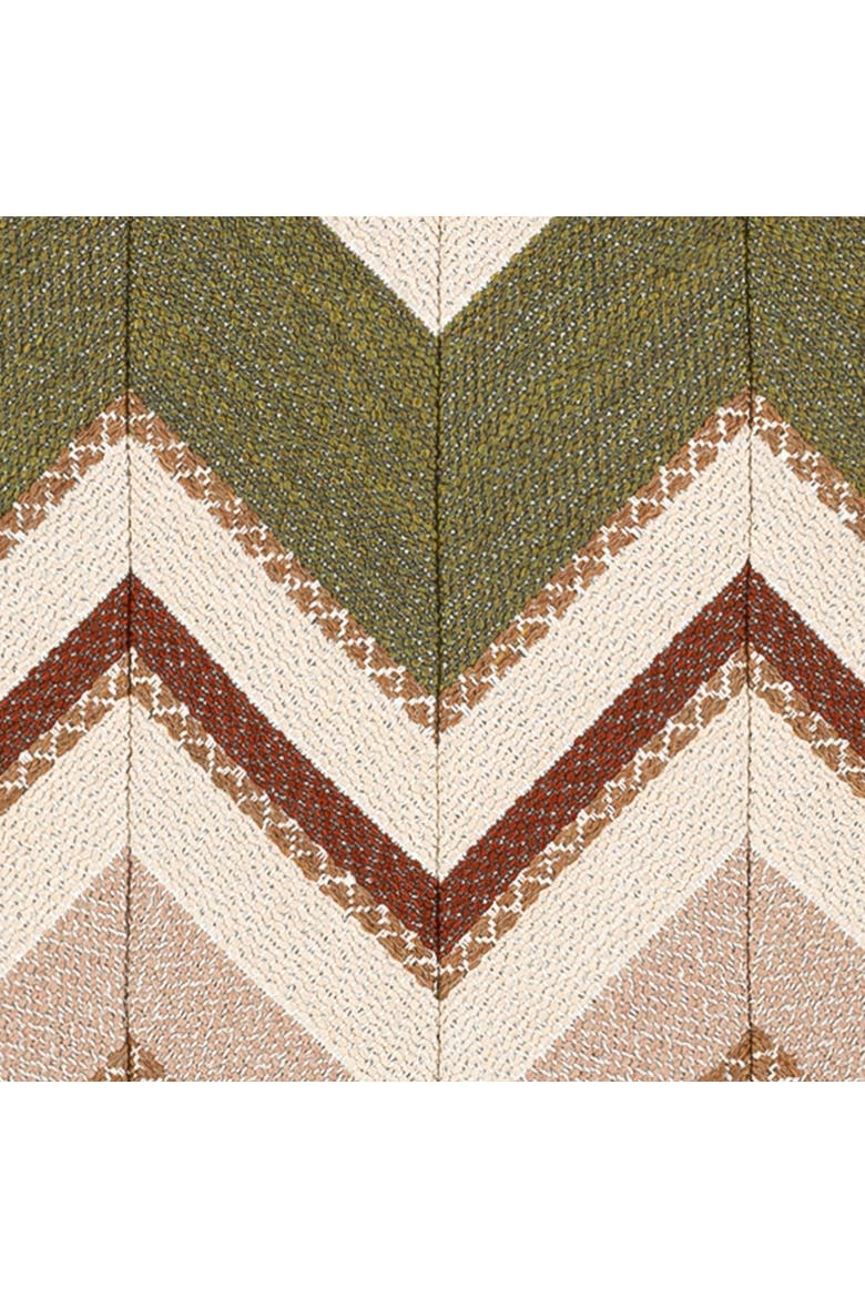 Mission Textured Chevron Indoor & Outdoor Woven Accent Pillow & Insert, Alternate, color, Multi