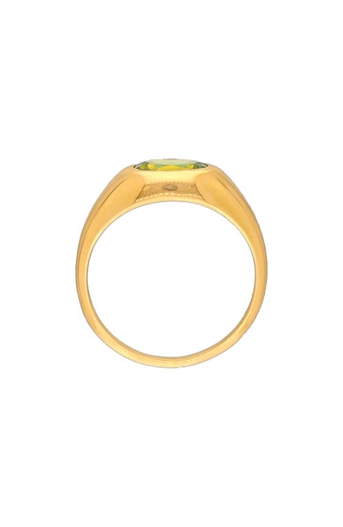 Ys Gems Bezel Set Peridot Ring In Green