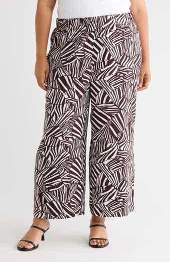Adrianna Papell Printed Wide Leg Pants